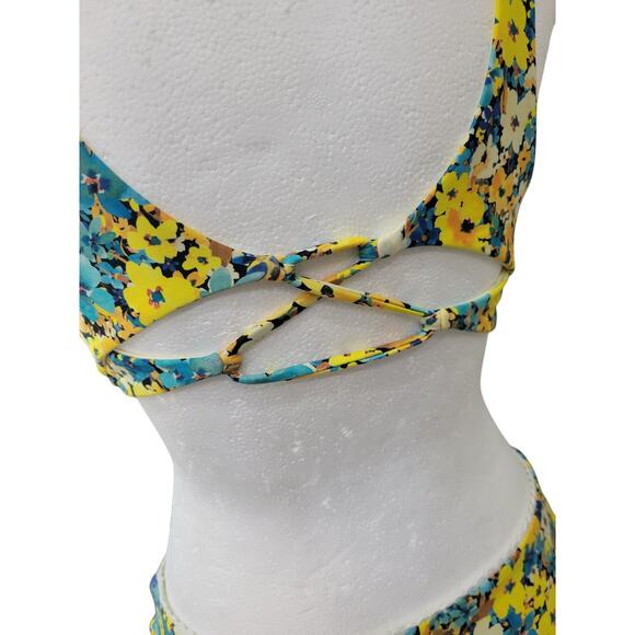 L Space Playa Bikini Swimsuit Women's Size‎ Large Daisy Diamond Two Piece Floral - Picture 9 of 15